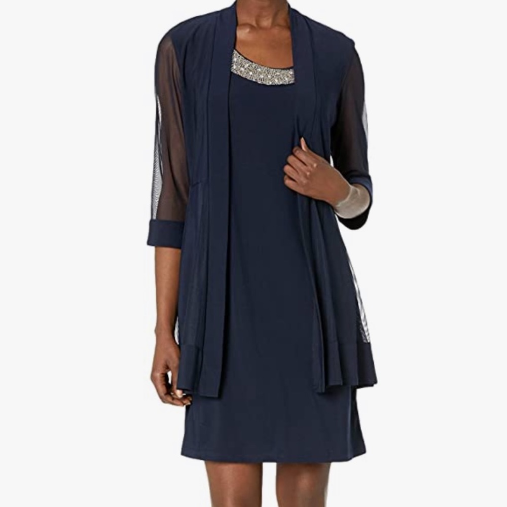 Mother of the Bride/Groom | R&M Richards 2 Piece Beaded Neck Jacket Dress